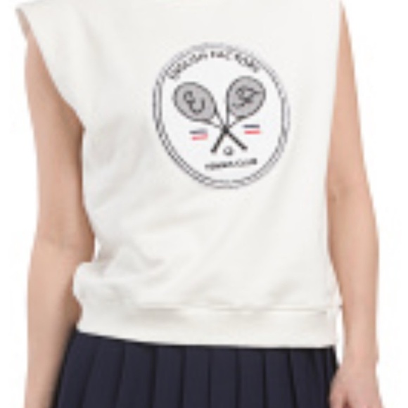 English Factory Women's Sleeveless Sweatshirt - Black and White - Picture 6 of 6